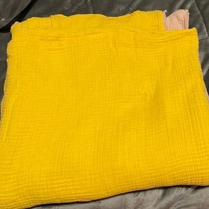 Crate and barrel organic cotton gauze muslin blanket.